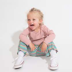 Baby wear: Ribbed Bell Bottoms - Blue Stripes