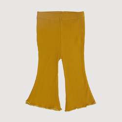 Ribbed Bell Bottoms - Gold