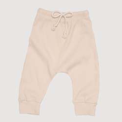Baby wear: Ribbed Harem Track Pants - Oatmeal