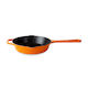 Cast Iron Skillet Pan in Orange
