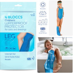 BloccsÂ® Waterproof Cast Cover Leg, Swim, Shower & Bathe, Child Leg