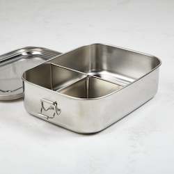 Bento lunch box - Stainless Steel - 1800mL - 3 compartments