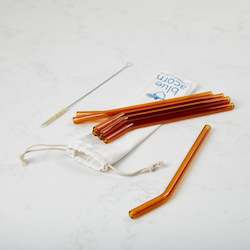 Glass Straws Bent - Colour 10mm x 210mm
