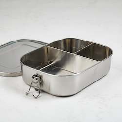 Bento Lunch Box- Stainless Steel - 1400mL -3 compartments