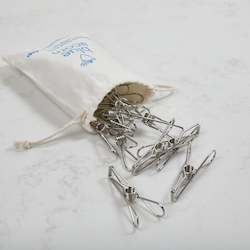 Kitchenware: Stainless Steel Pegs, Long 2x76mm, 20 In A Carry Bag