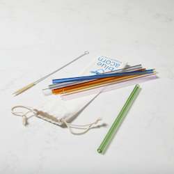 Kitchenware: Glass Straws Straight - Colour 8mm x 210mm