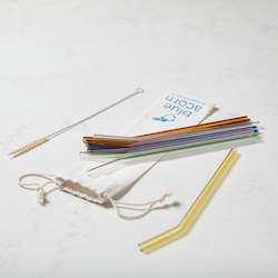Glass Straws Bent - Colour 8mm x 210mm