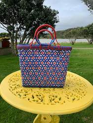 Home Page: Medium Blue and Red Bali Bag