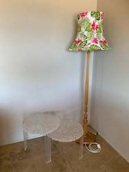 Recycled standard lamp and shade