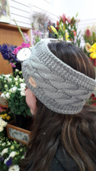 Florist: Knitted Headband -Grey