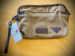Meat processing: Canvas Clutch Bag Light Brown