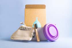 Internet only: bohokiwi Menstrual Starter Set - Menstrual Cup & Steriliser