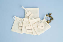 Internet only: bohokiwi Reusable Unbleached 100% Cotton Tea Bags - 5 Pack