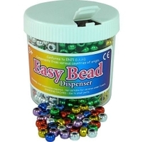 Artist supplies wholesaling: Beads in dispenser - metallic beads (approx 600)