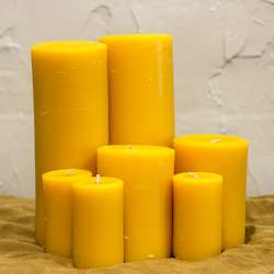 Honey manufacturing - blended: Pillar beeswax candles