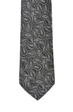 Clothing accessory: Black and White Paisley I - Bow Tie the Knot