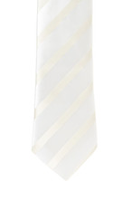 Clothing accessory: White, Cream Stripe - Bow Tie the Knot