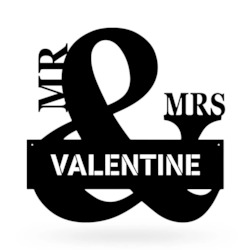 Manufacturing: Mr & Mrs Wedding Name Text - Personalised Monogram