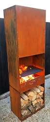 Manufacturing: TASMAN Corten Steel Fireplace