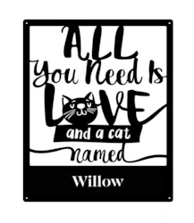 Manufacturing: Love & Your Cat Name Personalised Monogram