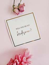 Bridesman -  Box Lid Proposal Card