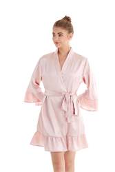 Internet only: Ruffled Robe - Soft Pink