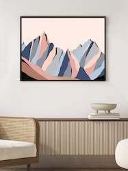 The Needles, Chamonix, France. Modern Mountain Landscape Art Print. Aiguilles de Chamonix. Impression d'art de paysage de mon…