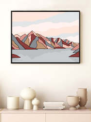 Queenstown View, Lake Wakatipu, Cecil and Walter Peak. New Zealand. Contemporary…