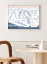 STEAMBOAT, Colorado. Modern Mountain Trail Map Wall Art Poster