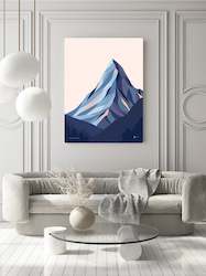 Matterhorn Modern Art Print. Zermatt, Switzerland and Italy. Mountain Landscape Art