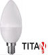 Titan LED Candle Lamp C37 5W E14 3000K