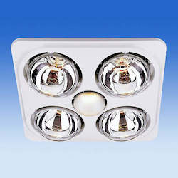 HLF-4-1-WH Heat light fan unit 4-1 white â100mm ;Cut out size 290mmx290mm;F…