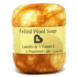Lanolin & Vitamin E Felted Wool Soap