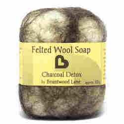 Charcoal Detox Felted Wool Soap