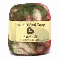 Wool textile: Patchouli Felted Wool Soap