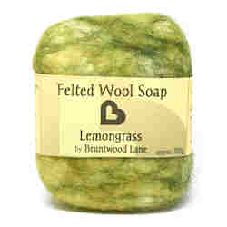 Wool textile: Lemongrass Felted Wool Soap