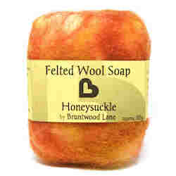 Wool textile: Honeysuckle Felted Wool Soap
