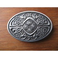 Clothing accessories: Celtic Knots Antique Silver Belt Buckle
