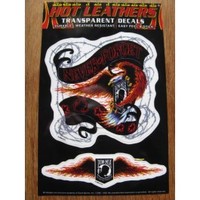 Clothing accessories: Pow Flaming Eagle 2 Piece Decal Sticker