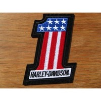 Harley Davidson NO 1 Embroidered Patch Med