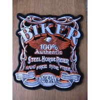 Live Free Ride Free Embroidered Biker Back Patch