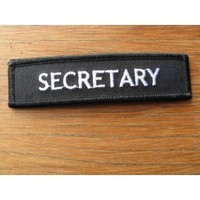 Clothing accessories: Office Bearers Secretary Embroidered Patch