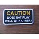 Caution Does Not Play Well Embroidered Patch