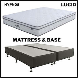 Lucid Euro Top with Gel Memory Foam Mattress and Base - King