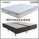Lucid Euro Top with Gel Memory Foam Mattress and Base - King