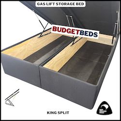 Bed: Gas Lift NZ Made Storage Bed - Super King