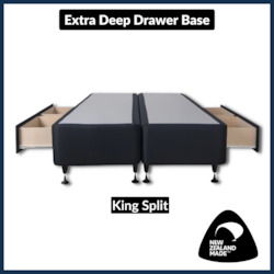 Bed: Extra Deep Drawer Bed Base King (NZ Made)