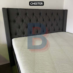 Bed: Chester Deep Tufted Headboard with Wings | King Size