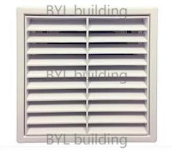 Hardware - domestic: Fixed Louvre Grille 200mm White Plst