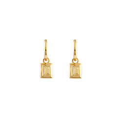 BIANC - Sterling Silver Gold Plated & Citrine 'Sicily' Drop Earrings
